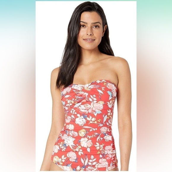 Ralph Lauren Other - NWT Ralph Lauren Floral Twist Front Bandeau Tummy Control Tankini Top